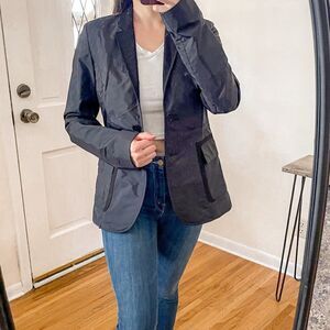 Jil Sander Nylon Blazer Jacket Black 40